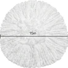 6 Pack Spin Mop Replacement Heads Compatible For Oceda EasyWring 1 Tank Bucket System, Microfiber Mop Replace Head Refills For Hardwood Floor Cleaning (Not For 2 Tank) - 白色 - 查看 4