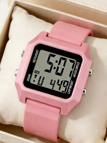 New Fashionable Multifunctional Square Electronic Watch, Sports Watch, Life Alarm Clock, Digital Display Watch, Wristband - one-size - View 13