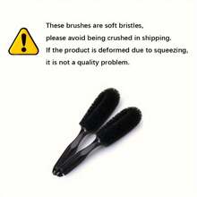 Black Round Head Wheel Rim Brush - Tire & Hub Detail Cleaner For Hard-To-Reach Areas, Durable Bristles With Ergonomic Grip, Auto Cleaning Tool Kit - A - View 5