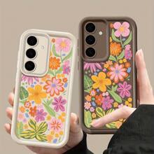 Colorful Blossoms Floral Pattern Phone Case For Samsung For Galaxy S25 Ultra S25 Edge S24 Plus S23 FE S22 A17 A56 A36 A26 A16 A55 A15 A25 A35 A54 A34 A14 Silicone Cover,Suitable For IPhone17 Air - 白色 - 查看 5