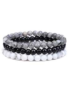 6mm Natural Stone Bracelet Set, Includes Rose Quartz & Tiger Eye Beads, Elastic Stretch Bracelets, Popular European & American Cross-Border Jewelry - Bracelet - View 26