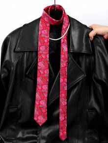 1条碎花休闲优雅波西米亚风涤纶领带，适合春、夏、秋、冬四季佩戴。 - 淺藍色 - 查看 2