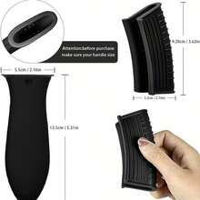 Silicone Pot Holders Set Of 4 Silicone Heat-Resistant Handle Covers, Cast Iron Handle Covers, Silicone Pot Holders, Cast Iron Skillet Pads, Cast Iron Pot Handle Covers, Non-Slip Pot Handle Covers, Suitable For Cast Iron Pots, Clay Pots, Woks, Frying Pans, And Flat Pans. - Multicolor - View 2