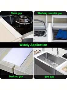 1pc Thickened Silicone, Kitchen Counter Gap Strip, Gap Cover, Kitchen Oil And Stain Preventive Sealing Strip, Silicone Sealing Strip