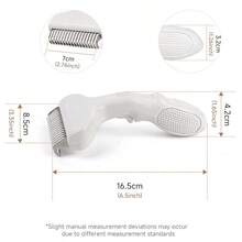 Stainless Steel Dog Deshedding Brush - Floating Grooming Brush, Designed For Long-Haired Breeds, One-Click Tangle-Free, Ergonomic Handle, Battery-Free Pet Grooming Essential, Pet Grooming Tool, Dog Deshedding Brush, Double-Layer Dog Brush, Fashionable Design, Rust-Resistant Material, Sturdy Construction, Suitable For All Dog Breeds - Green - View 8