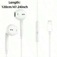 Wired Earphones For Iphone With Built-In Mic&Volume Control Noise Cancelling Headphones Compatible For Iphone 14/13/12/11 Pro Max/Xs/Xr/X/7/8Plus - trắng - Xem 1