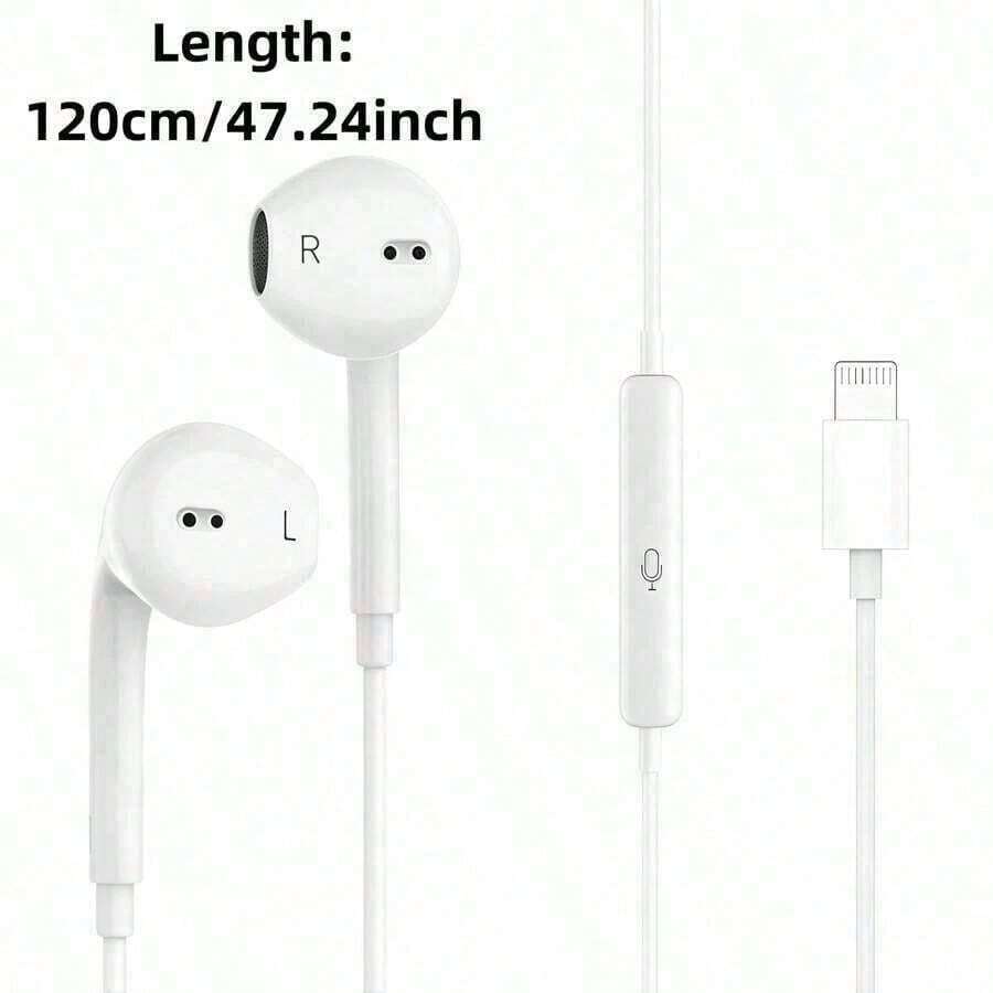 Wired Earphones For Iphone With Built-In Mic&Volume Control Noise Cancelling Headphones Compatible For Iphone 14/13/12/11 Pro Max/Xs/Xr/X/7/8Plus - trắng - Xem 1