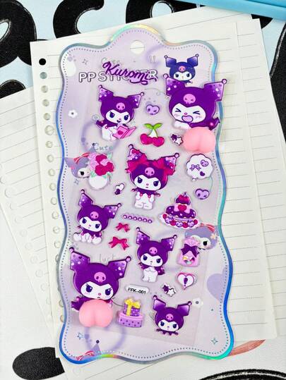 3D Jelly Cartoon Stickers Toy, DIY Crystal Decorative Stickers, Children Toy