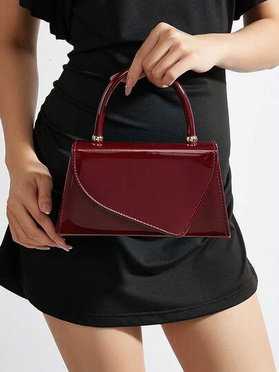 Fashion Solid Color Mirrored Handbag Evening Bag, Charming And Elegant Women's Business Bag, Suitable For Party Girls, College Students, Brides, Match With Party Dresses, Wedding Dresses, Evening Dresses, Tight Skirts, Very Suitable For Weddings, Gatherings, Banquets, Parties, Dances, Best Gifts For Women