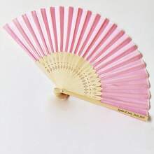 20/40个装个性化雕刻白色折叠优雅布扇，适用于派对和婚礼用品 - 彩色 - 查看 14