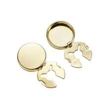 5pcs/Set Solid Color DIY Cufflink Accessories, Copper Turtle Smooth Casing Cufflinks, Handmade Shirt Collar Decor Buttons, Geometric Pattern Button Sets, Shirt Buttons, Clip-On Button Sets, Fashion Crystal Cufflink Sets, Suitable For Tuxedo And Wedding Dress Decoration - Multicolor - View 3
