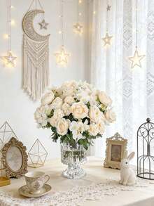 1/3PCS 11.8inch Artificial Peony, Rose Bouquet, Flower Bud, Hydrangea Bouquet, Valentine's Day Embroidered Ball, Various Flowers, Birthday Party, Party, Wedding Flower Basket, Bride Holding Flowers, Home Decoration, Restaurant, Bedroom, Windowsill, Vase Decoration, Valentine's Day And New Year Decoration, Outdoor Garden, Back To School Season, Rama Decoration