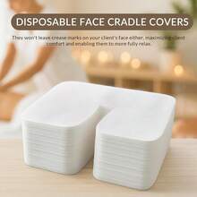 100pcs/Pack Disposable Headband, Hole Towel, Massage Table Knee Pad, Suitable For Beauty Salon, Large & Thick Non-Woven Massage Table Knee Pad, Anti-Stain And Anti-Dust, Applicable For Beauty Salon - Multicolor - View 3