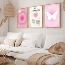 3 tranh canvas, nghệ thuật hiện đại, vầng hào quang màu hồng, biểu tượng sự tự tin, niềm tin, hình ảnh thiên thần cổ điển, tranh nghệ thuật kỹ thuật số treo tường, quà tặng lý tưởng cho trang trí phòng ngủ, trang trí tường, trang trí mùa thu, trang trí phòng, quà tặng không khung, quà tặng sinh nhật, tốt nghiệp. - Nhiều màu - Xem 4