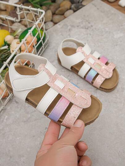 2026 New Glitter Flat Sandals, Fashion Versatile, Soft And Comfortable, Ideal Choice For Summer