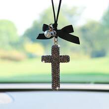 Fashion Car Interior Car Hanging Ornament Exquisite Inlaid Car Rearview Mirror Accessory Hanging Decoration - Trắng - Xem 4