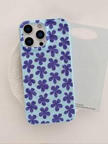 1个蓝色花卉图案波浪磁吸环摄像头孔时尚手机壳，兼容苹果17、17 AIR、17 PRO、17 PRO MAX、16、15、14、13、12、11 Plus Pro Max，生日礼物，送给女朋友、男朋友、朋友或自己 - 彩色 - 查看 4