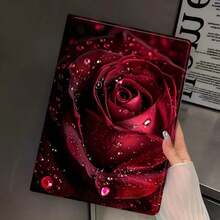 Fashionable Rose Pattern, Automatic Sleep/Wake Function, And A Stylish Protective Tablet Case. Suitable For IPad Mini 6/9.7/10.2/10.5/Air 4/Air 5/10th/10.9/Pro 11-Inch/Air 11(M2)/Pro 11(M4) (2024) And Galaxy Tab S6LITE 10.4/A7 LITE/A8/A9+/S7/S8/S9/S9FE/S10/S7+ 12.4/S8+ 12.4/S9+ 12.4/S9FE+ 12.4. Transparent Bottom Case, TPU Material, Tri-Fold Flip Leather Case With Pen Slot, And Standable Design. - 彩色 - 查看 2