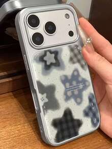 Inspirational Plush Star Pattern Phone Case Compatible With Apple 17 Pro Max, 16 Pro, 15, 14, 13 Pro, 12, 11, Anti-Drop, Minimalist Creative Design, High-Quality Protective Cover, Holiday Gift, Suitable For Various Occasions - Multicolor - View 2