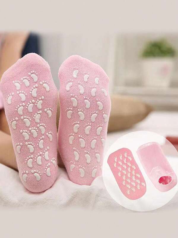 yuluan 1 Pair Gel Beauty Foot Mask Leg Warmers, Moisturizing Leg Warmers For Foot Care, Exfoliating Gel Leg Warmers, Anti-Slip, Suitable For Men And Women, Can Be Used With Favorite Lotions And Creams For Hand And Foot Care