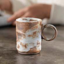 Handmade Vintage Ceramic Coffee Mug, Creative Rustic Teacup, Unique Design Espresso Cup For Afternoon Tea - Multicolor - View 3