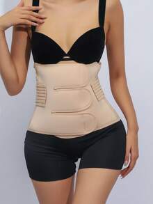 三段式魔术贴可调节女士腰腹带，兼具背部保护带、矫正带、腹带功能；适合日常久坐、产后恢复等人群使用。 - 杏色 - 查看 4