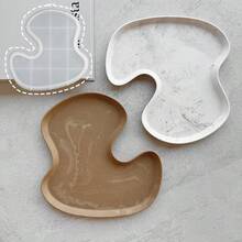 DIY Resin Mold Simple L-Shaped Dish Storage Tray, Gypsum Epoxy Mold Asymmetrical Plate Home Decor, Silicone Mold Suitable For Handmade, Daily Storage Plate Making - Pallet Mould - View 7