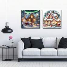 ccNEGEKFKX - Paquete de 4 kits de arte de diamantes de Navidad para adultos principiantes kits de pintura de diamantes de invierno para adultos kit de arte de diamante 5D decoración del hogarnn