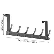 1pc/2pcs New No-Drill Door Hook, Over-The-Door Hanging Rack, Extended Length Door Mounted Clothes Hanger, Essential For Bedroom Storage And Organization. - Multicolor - View 9