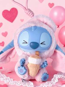 (Disney Licensed) 1 Stitch: No Matter How Tired You Are, You Still Need To Take A Bite. This Series Includes Plush Toys, Blind Bags, And Collectible Toys. Stitch Is Holding A Donut, Bubble Tea, And Pineapple Ice Cream, With A Very Cute Design. - Multicolor - View 9