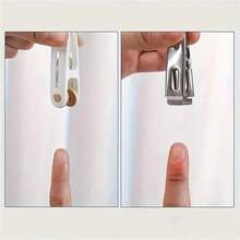 12pcs Non-Marking Windproof Clothes Drying Clips - Seamless Soft Plastic Clothespins For Household Use - Multicolor - View 6