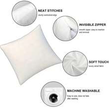 Nakano Mirai Sofa Pillowcase, Japanese Tatami Cushion, All-Season Bed Headrest Cushion Valentine's Day - 白色 - 查看 3