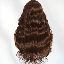 32 Inch Chocolate Brown Lace Front Wig 13x4 Chocolate Brown Wig Body Wave Lace Front Wigs Human Hair Glueless Wigs 250% Density HD Transparent Body Wave Lace Frontal Wig Human Hair - S4 - 查看 7