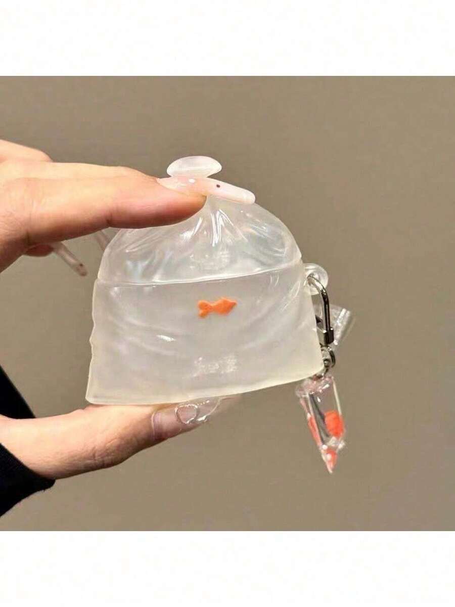 Pocket Goldfish Design Case |       Fits Apple  4th Gen & Pro 2nd Gen |       Wireless Bluetooth Earbuds Protective Cover |       Cute Unique Style |       Anti-Scratch, Durable & Slim |       Easy To Install |       Adorable Fish Pattern |       Ideal For Daily Use, Gifts |       Earphone Case For Women, Girls 6FVF - 金魚 - 查看 1