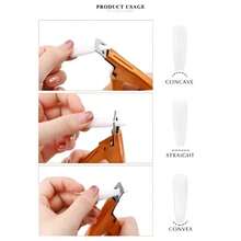 One Character Scissors+20 Nail Tool, False Nail Clippers False Nail Nippers Pointed ClippersUType Nail Clippers Acrylic False Nail Edge Trimmer Stainles, Nail Tool, Manicure Essentials, Salon Equipment - Multicolor - View 7