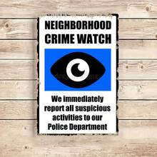 A 2D1pc Iron Art Piece Designed For Community Crime Prevention And Monitoring System, Encouraging Timely  Reporting Of Suspicious Activities, Ideal For Display In Communities, Neighborhoods, And Various Public Spaces, Size 20* 30cm Or 8*12inch For Room Decoration - Multiple - View 3