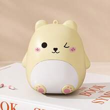 1pc Cute Teddy Bear Pill Box - 5 Compartment Sealed Pill Case With Cover, Pink/Yellow/White Portable Medication Storage Box, Travel-Friendly Tablet/Capsule Organizer (Plastic, Pill Container)