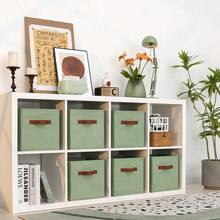 11 Inch Cube Storage Bins, Collapsible Fabric Storage Cubes With Handle, Closet Baskets For Organization, Storage Cubes For Shelves, Closet, Green, 6-Pack - 綠色6包裝 - 查看 6