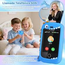 Smartphone para Niños, Teléfono de Juguete con Doble Cámara, Pantalla Táctil, Llamada SOS, Juegos y Música, Navidad, Cumpleaños, Regalo para Niños de 3 a 12 Años - 10,53 * 6,08 cm - Ver 3