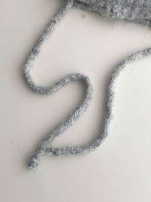 1pc Autumn/Winter Waffle Knit Bucket Hat, New Design With Knitted Blend, Tie-Up, Face-Framing, Warm Knit Cap, Ear Protection, Versatile, Grey Knit Hat, Soft & Cozy, Large Head Circumference, Bucket Hat, Warm Trapper Hat - Multicolor - View 9