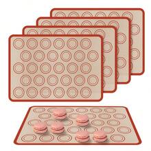 [1/2/4pcs Heat Resistant Silicone Baking Mats, Help You Easily Make Macarons With Consistent Size. Material For Direct Food Contact, Non-Stick And Easy To Clean, Ideal Assistant For Making Professional Desserts, Cookies And Other Delicacies.] - - - View 1