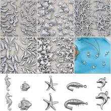 20pcs Stainless Steel Hollow Ocean Creature Pendants, For DIY Craft Accessories, Friendship Gifts, Home Decor, Small Item Decoration - DIY - View 9