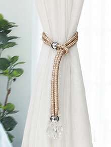 2pcs/4pcs Luxury Crystal Pendant Polyester Curtain Tie Backs, Suitable For Curtain Fixing And Decoration, Multiple Colors Available - Multicolor - View 4