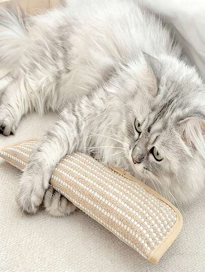 1pc Cat Toy Cat Pillow, Personalized Woven Cat Chew Toy, Perfect Gift For Cats, Funny Cat Design Interactive Pet Pillow, Entertain And Comfort Your Feline Friends