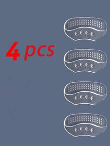 QKC 2pcs Women's Comfortable Soft Silicone Anti-Friction Heel Cushion Insoles For High Heels