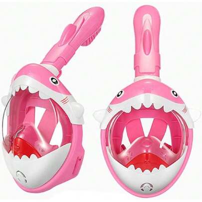 Máscara de Esnórquel de Cara Completa para Niños, Vista Panorámica de 180 Grados, Fácil Respiración, Silicona Líquida Antivaho para Esnórquel bajo el Agua,38257442