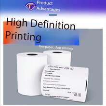 Papel térmico para caja registradora de cocina y pedidos para llevar, 6 rollos y 12 rollos, papel de impresión 80*70, papel térmico para recibos - Blanco 70*80cm 6 rollos - Ver 1