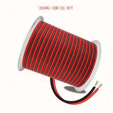 1pc 18-22AWG 2-Pin Wire, 2-Color Tinned Copper Flexible 2-Conductor Wire Suitable For DIY Projects, Home Wiring, Car Audio, LED Lights, 3D Printers, Electronic Toys - White 18AWG-22AWG - View 9