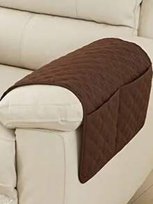 Ultrasonic Dust-Proof Anti-Slip Recliner Cover, Minimalist Solid Color Armchair Armrest Towel, Single Sofa Combination Lumbar Pillow - Multicolor - View 25