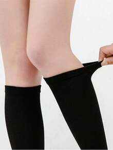 1 Pair Unisex Calf Varicose Vein Compression Stockings, Leg Sleeves Snug Fit, Elastic, Breathable, Moisture-Wicking, Suitable For Outdoor Activities, Gym, Running, Hiking, Cycling, All Seasons Christmas Gift